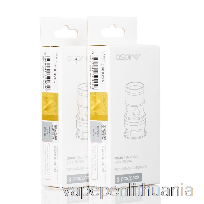 Aspire Odan & Odan Mini Pakeitimo Ritės 0,18ohm Tinklelio Ritės Vape Skystis